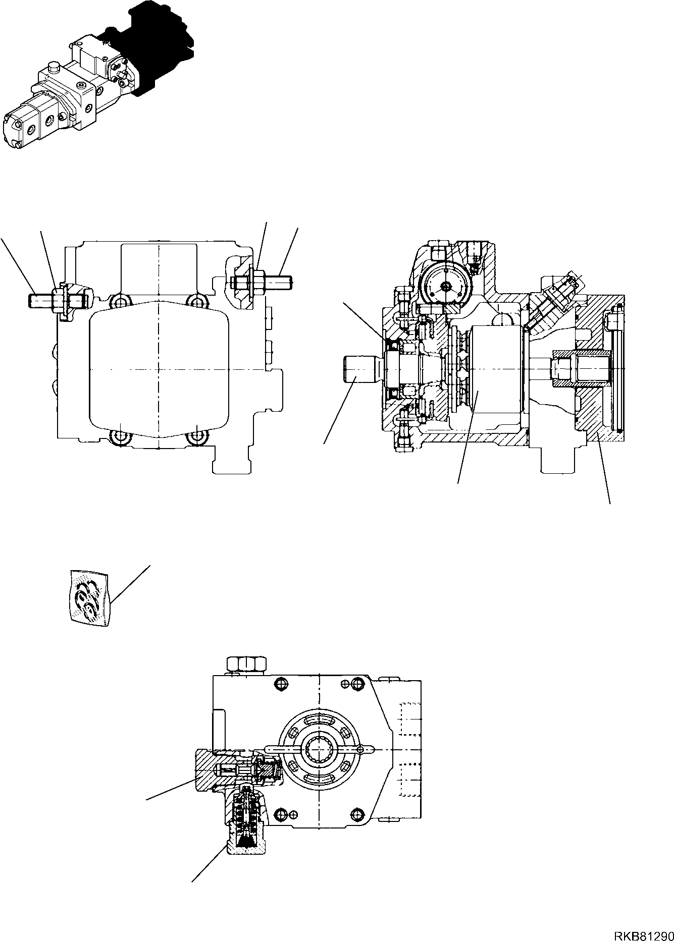 HYDRAULIC PUMP, SUBASSEMBLY RER902089591 KOMATSU