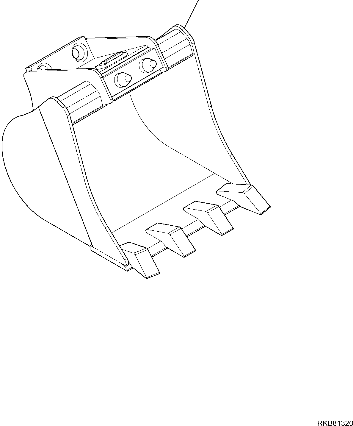 BUCKET, 500 MM 22L-09-R1C90 KOMATSU
