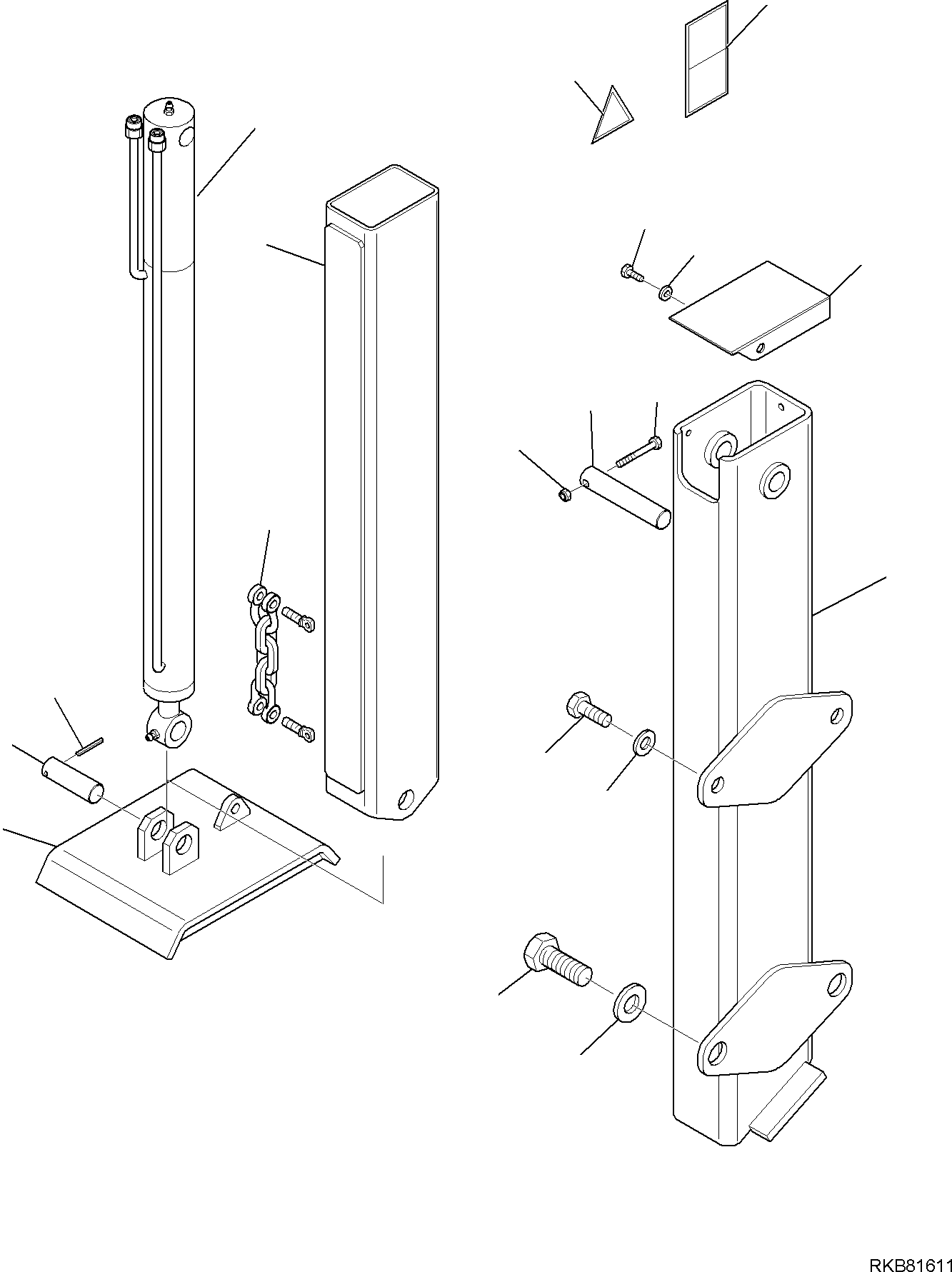 OUTRIGGER ASSEMBLY, R.H. 37C-846-1410 KOMATSU