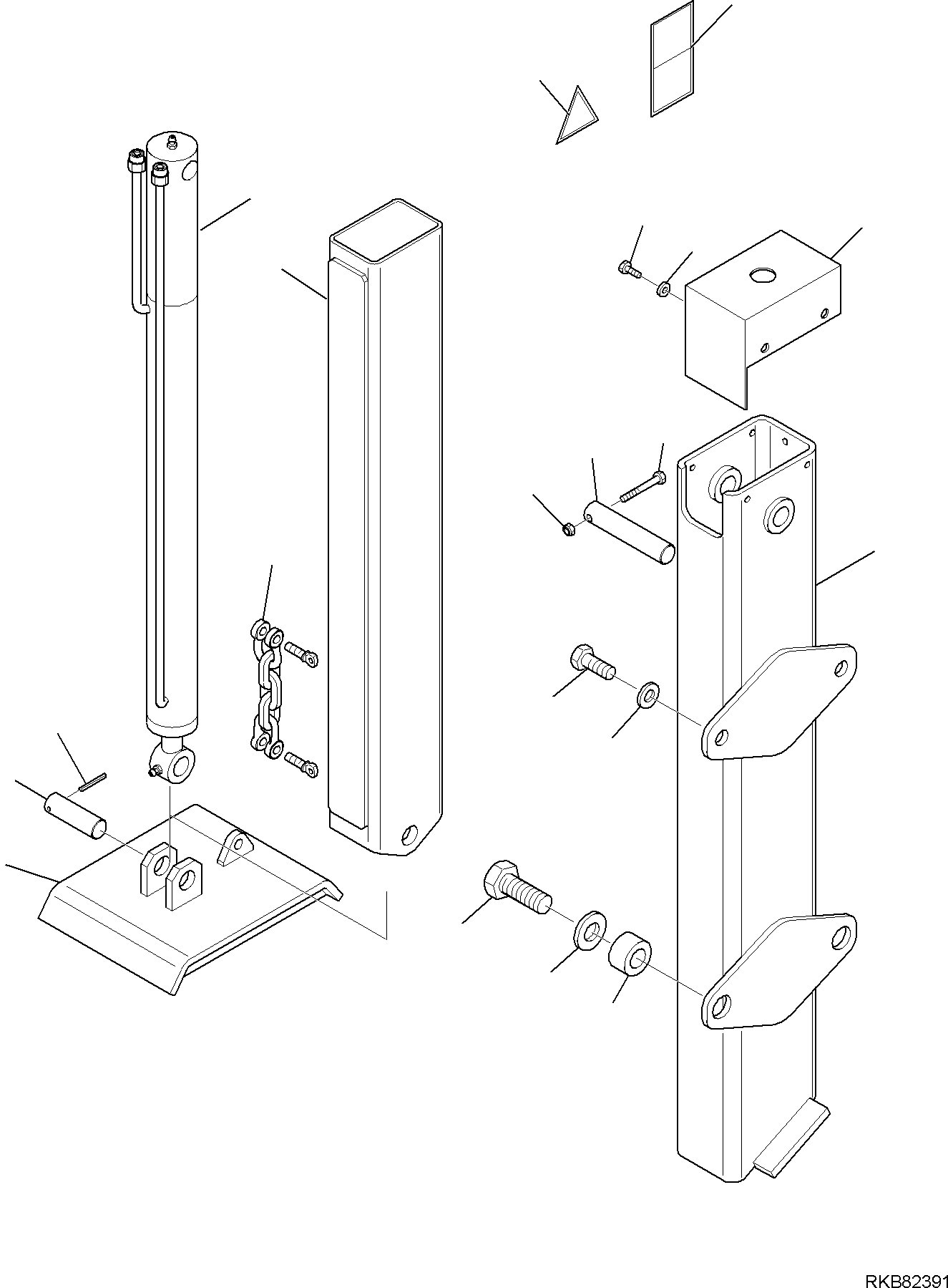 OUTRIGGER ASSEMBLY, R.H. 37C-846-1740 KOMATSU