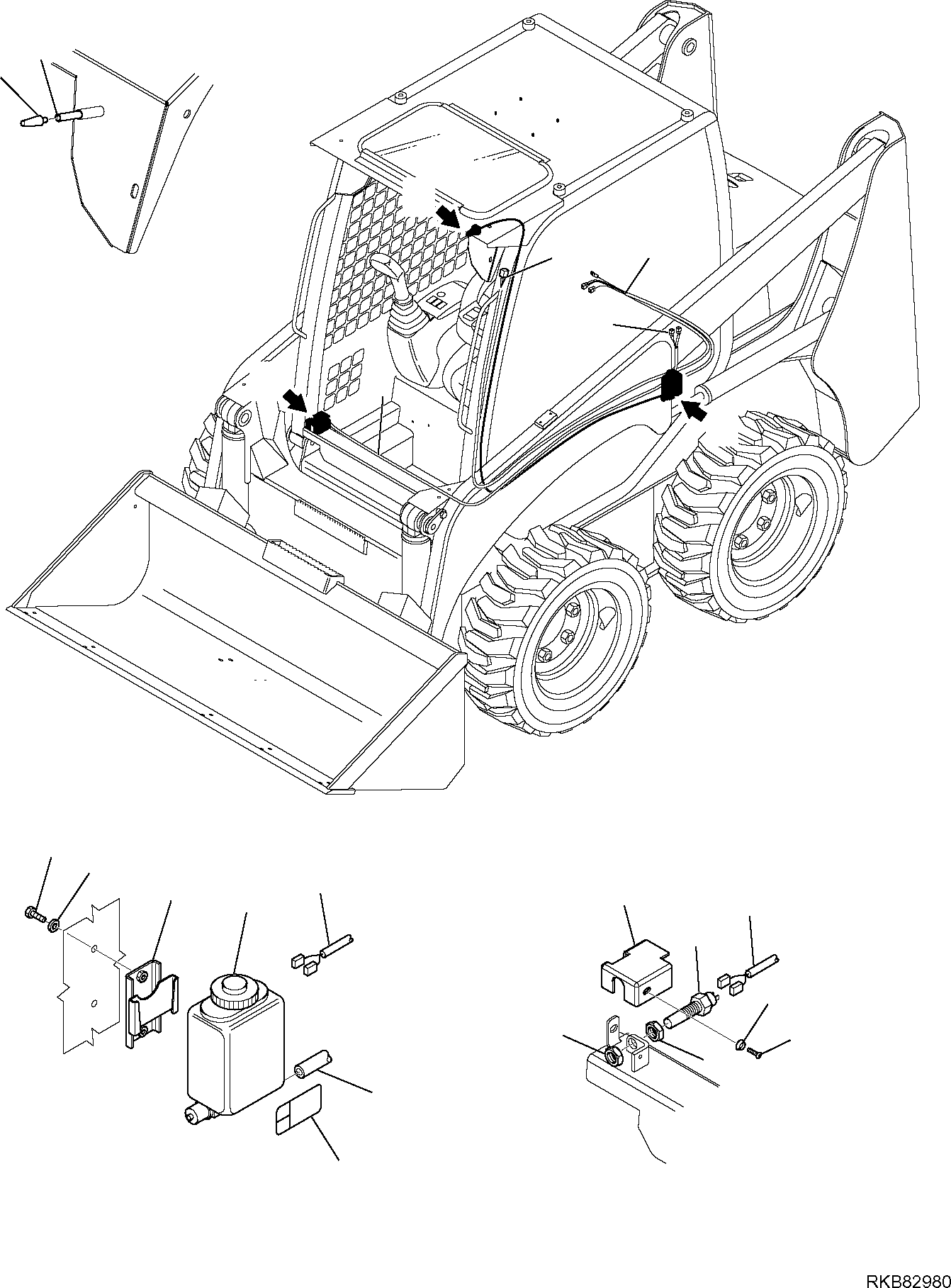 WIRING HARNESS, FRONT DOOR 37D-06-11740 KOMATSU