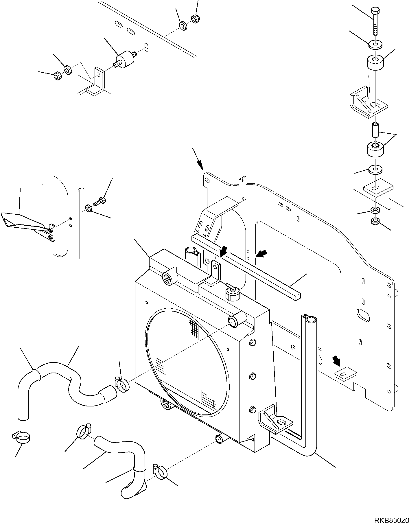RADIATOR, ASSEMBLY (37D-03-11203) KOMATSU