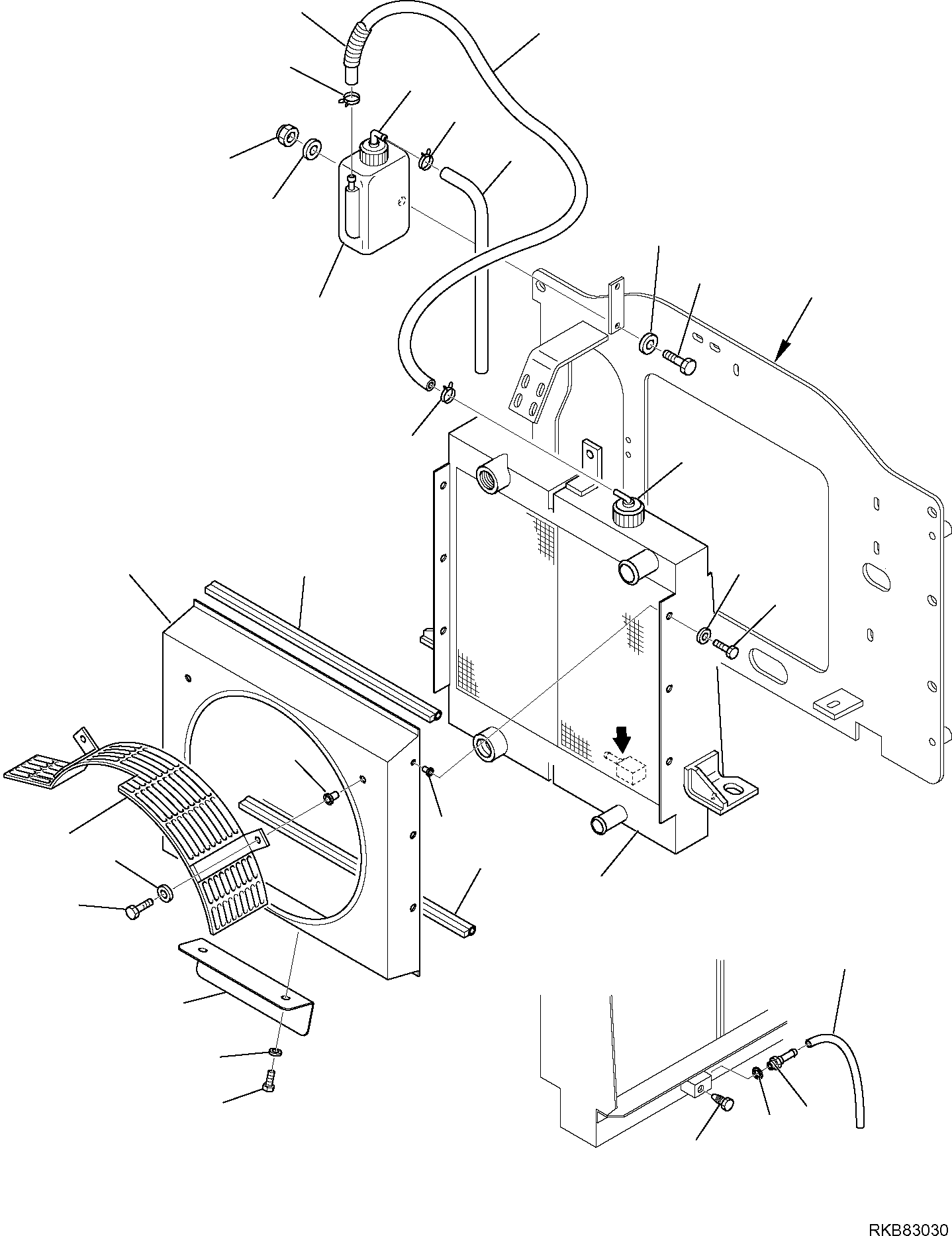RADIATOR, ASSEMBLY 37D-03-11203 KOMATSU