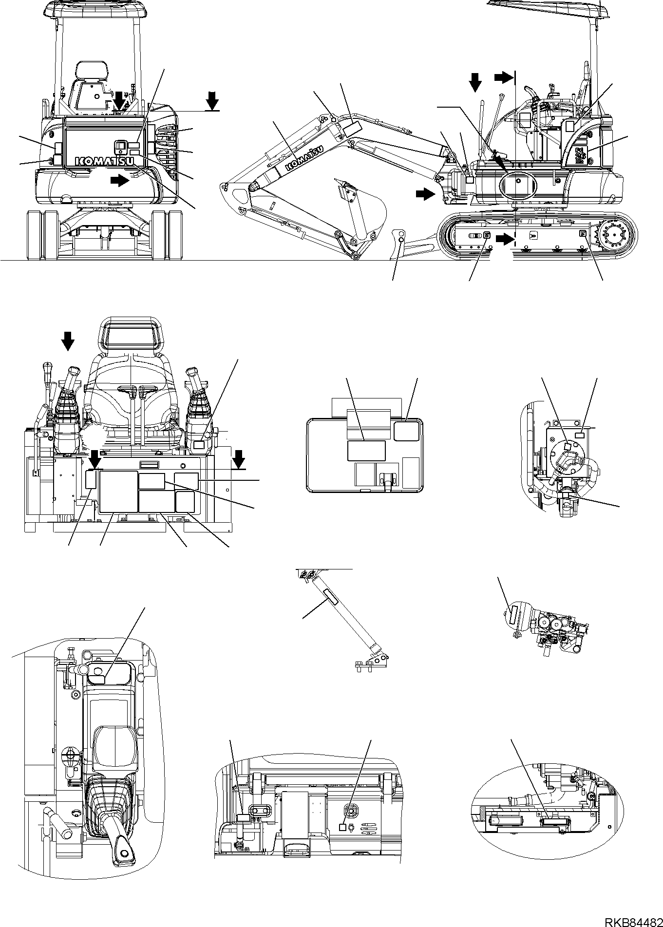 PLATE, FUSES DIAGRAM 2A1-06-28522 KOMATSU