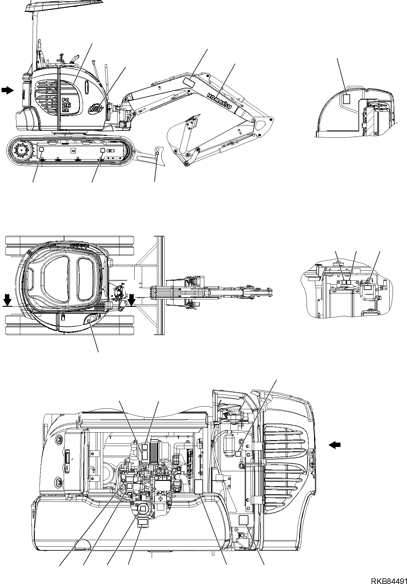 PLATE, BATTERY DISCONNECTING SWITCH 22K-98-31410 KOMATSU