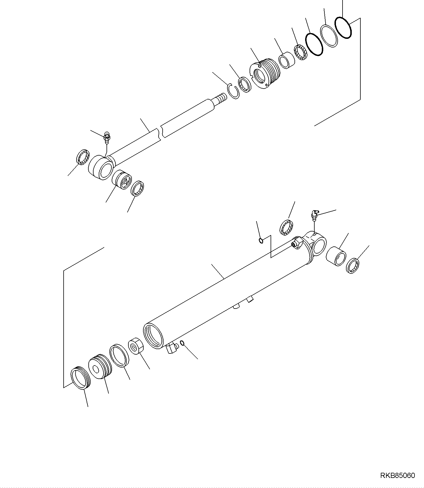BOOM SWING CYLINDER, ASSEMBLY 707-00-0Y440 KOMATSU