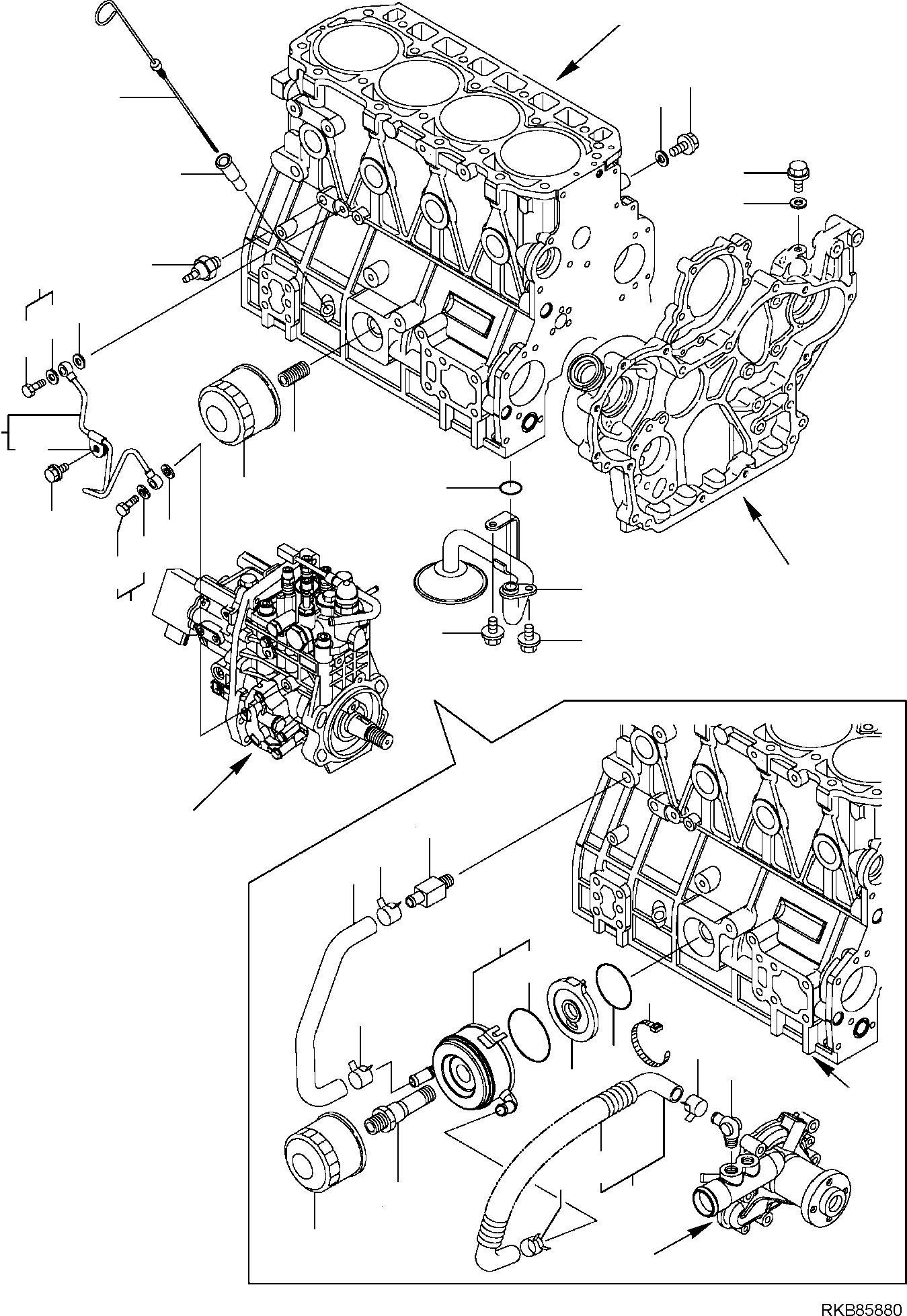 PIPE ASSEMBLY, LUB. OIL YM129927-39060 KOMATSU