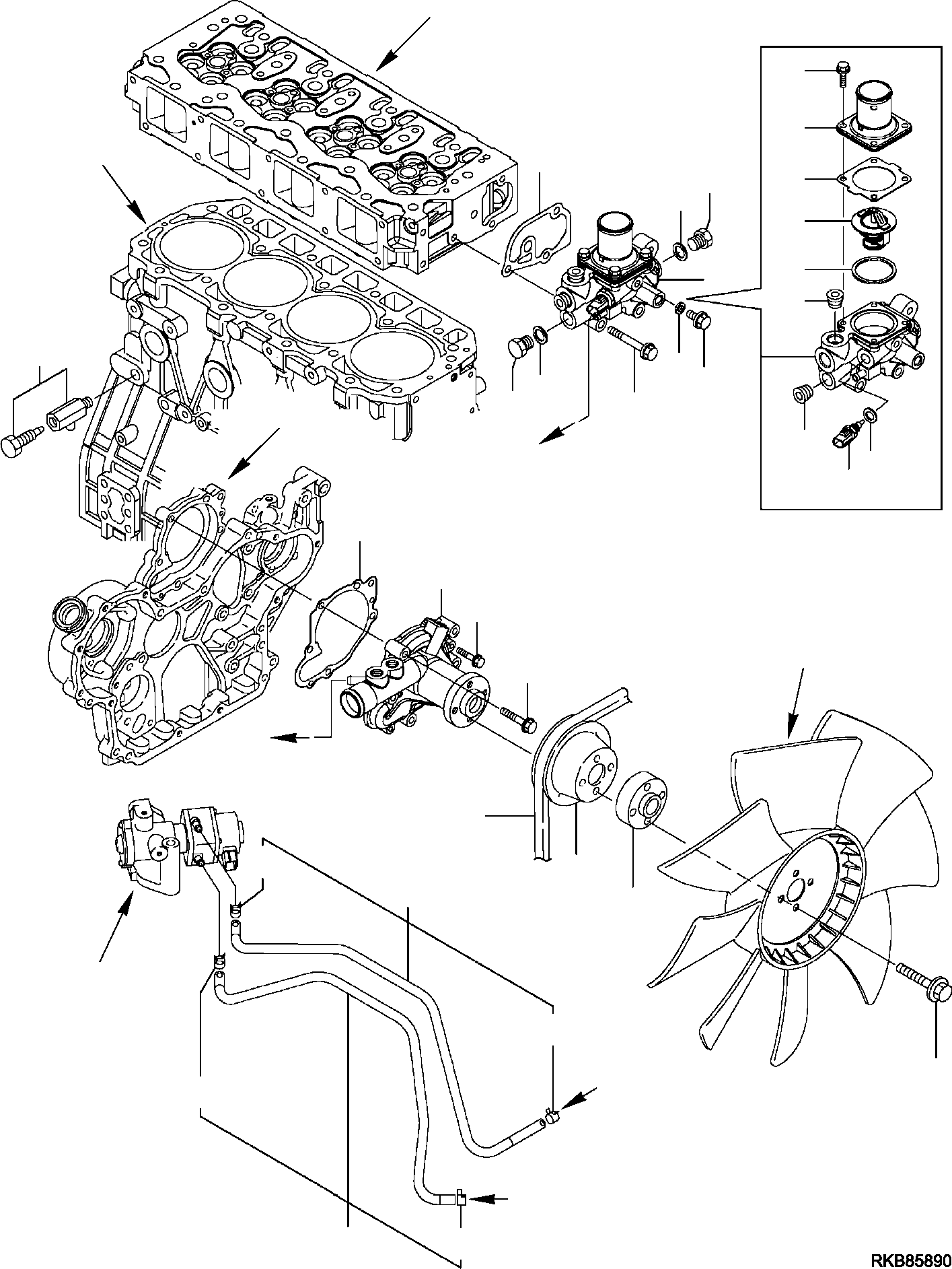 Клиновой ремень YM25153-004500 KOMATSU