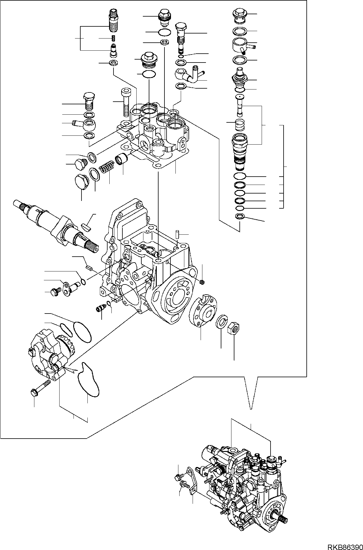 INJECTION PUMP, ASSEMBLY YM729630-51470 KOMATSU