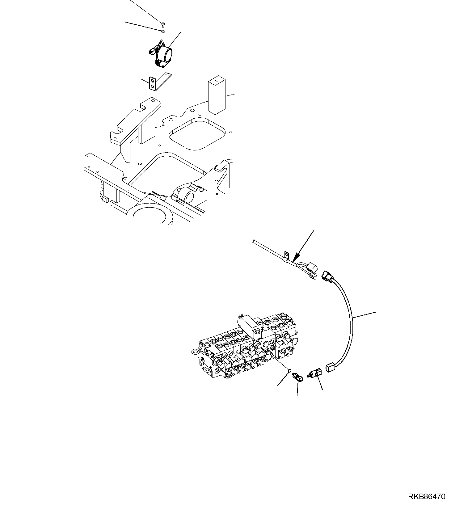 WIRING HARNESS, REVERSE TRAVEL ALARM 22M-06-R1141 KOMATSU