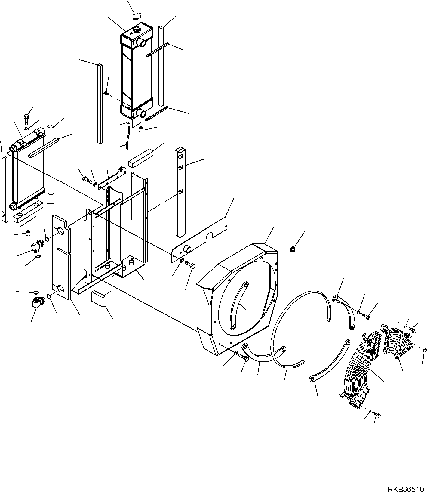 RADIATOR, ASSEMBLY 22M-03-R1400 KOMATSU
