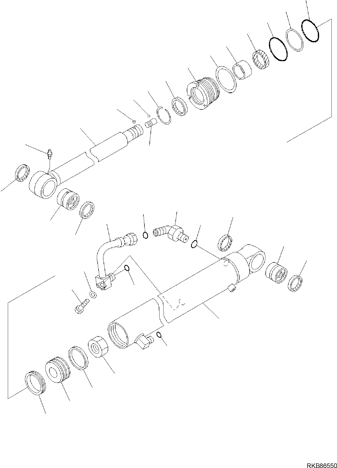 ARM CYLINDER, ASSEMBLY 707-00-XH810 KOMATSU