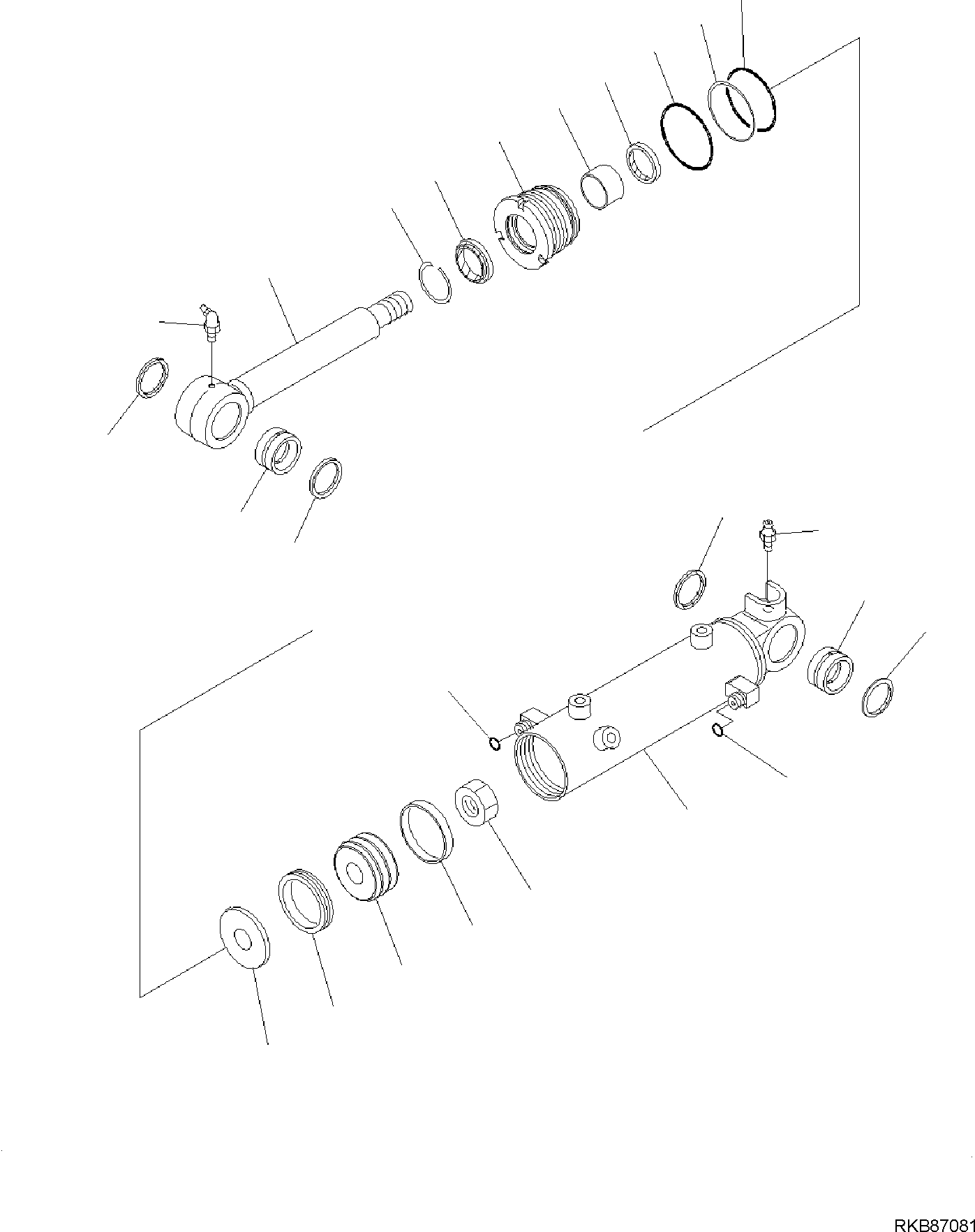 BLADE CYLINDER, ASSEMBLY 707-00-0T151 KOMATSU