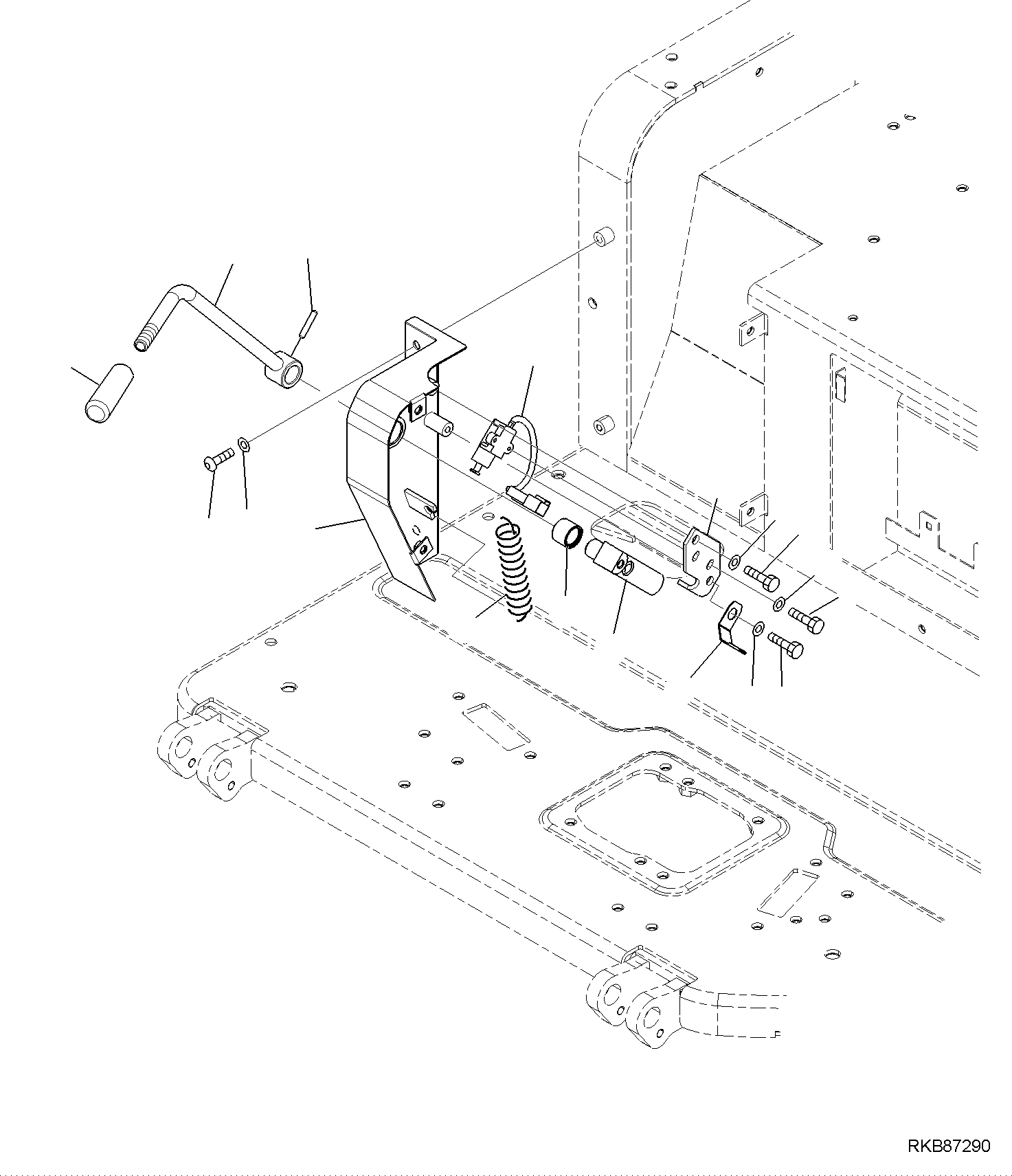 LEVER, ASSEMBLY 2A1-43-21501 KOMATSU