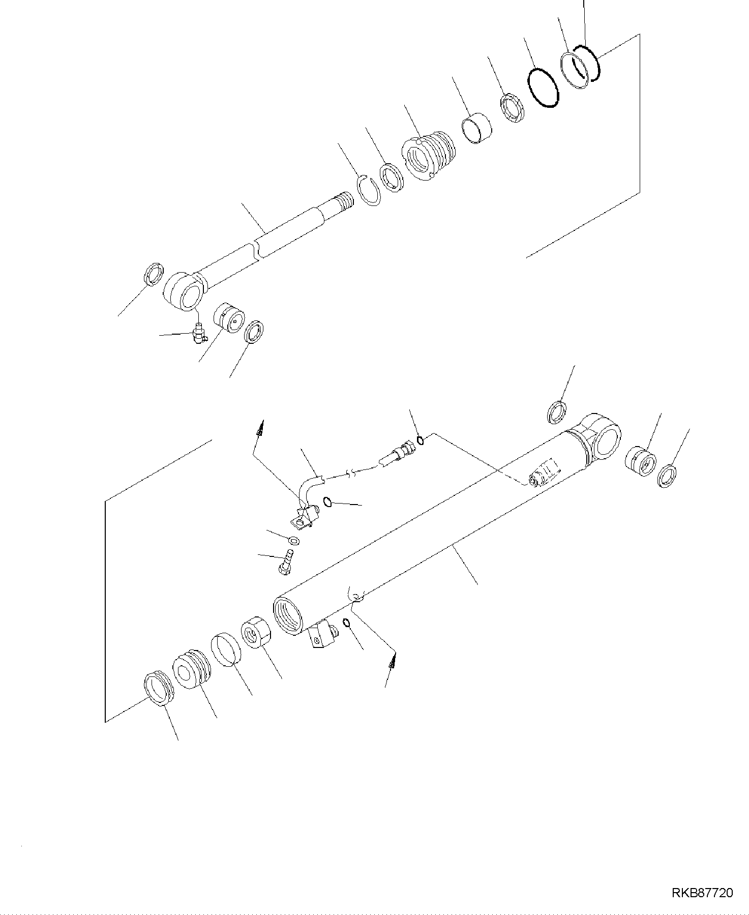 BUCKET CYLINDER, ASSEMBLY 707-00-XT140 KOMATSU