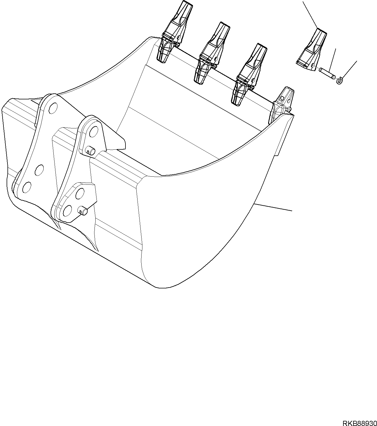 BUCKET, L=800 MM 306630051 KOMATSU