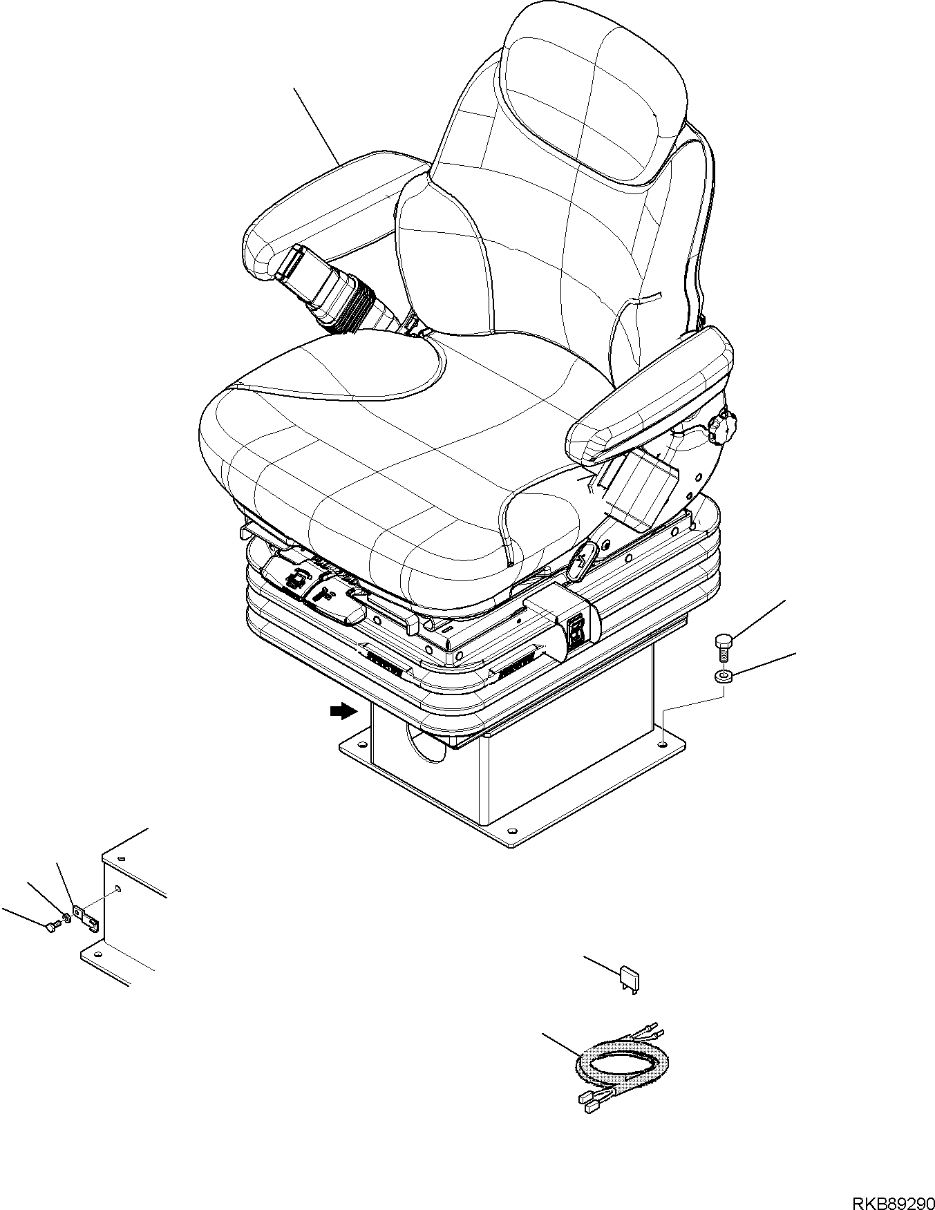 OPERATOR'S SEAT, ASSEMBLY (42N-56-17671) KOMATSU