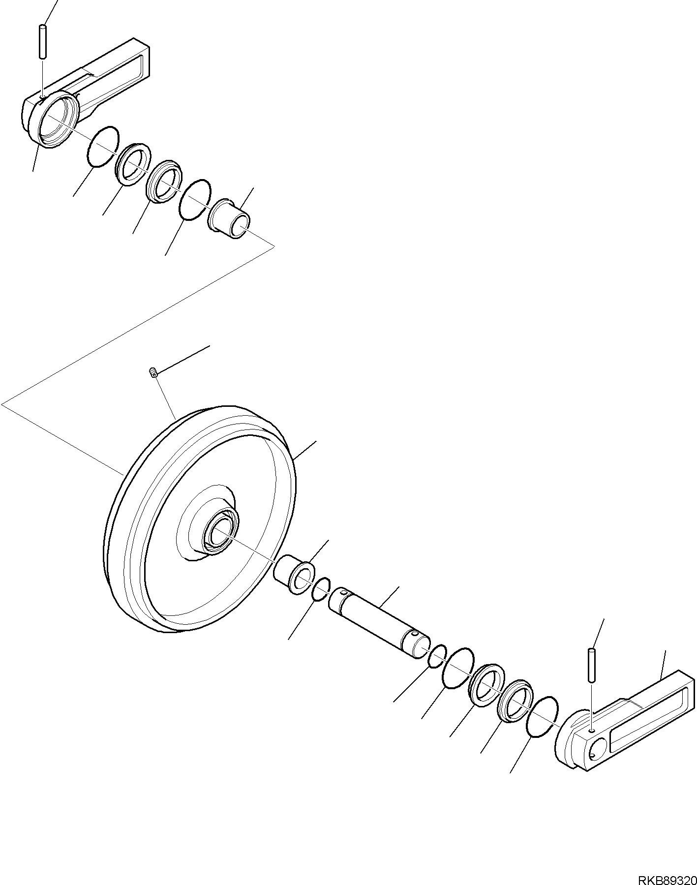 FRONT IDLER, ASSEMBLY 227-30-11380 KOMATSU