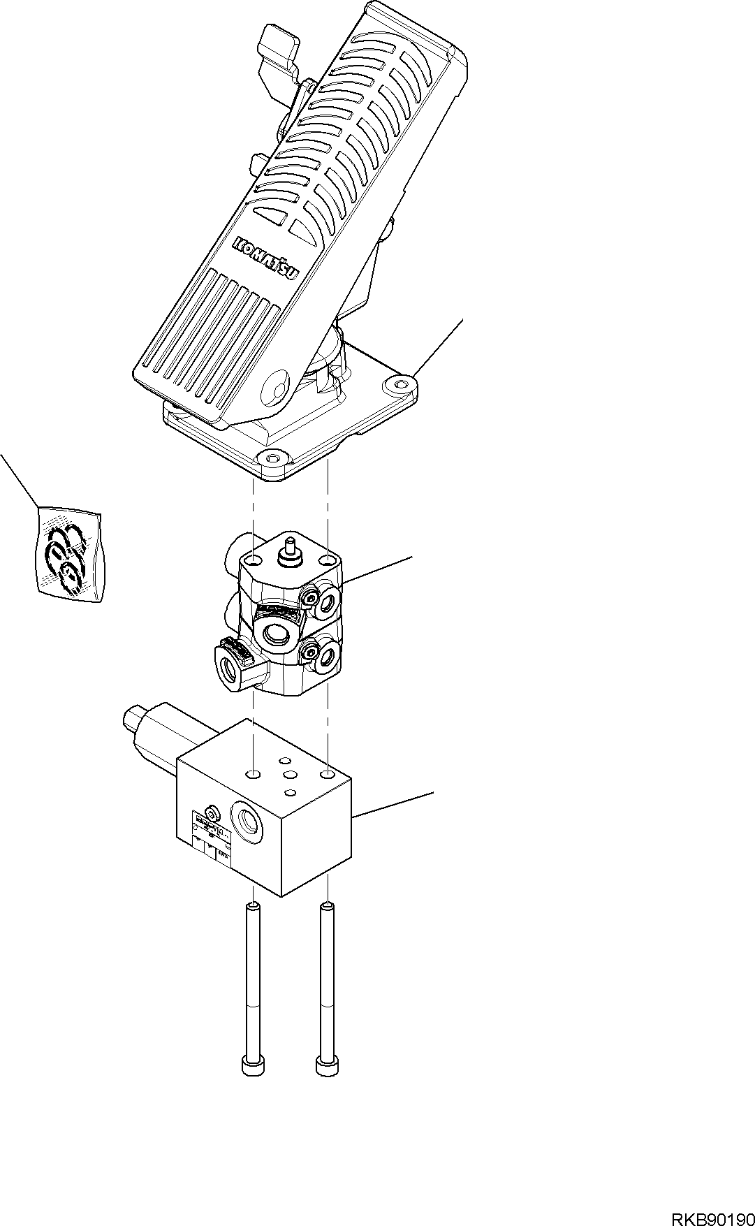 BRAKE PEDAL, ASSEMBLY 21D-33-31111 KOMATSU