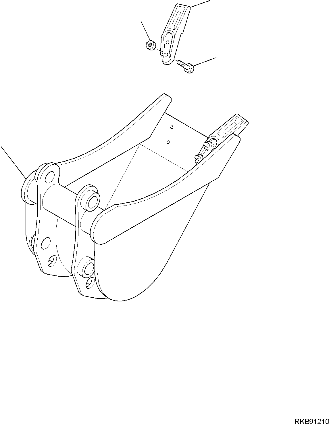 BUCKET, 300 MM 22L-70-R8300 KOMATSU