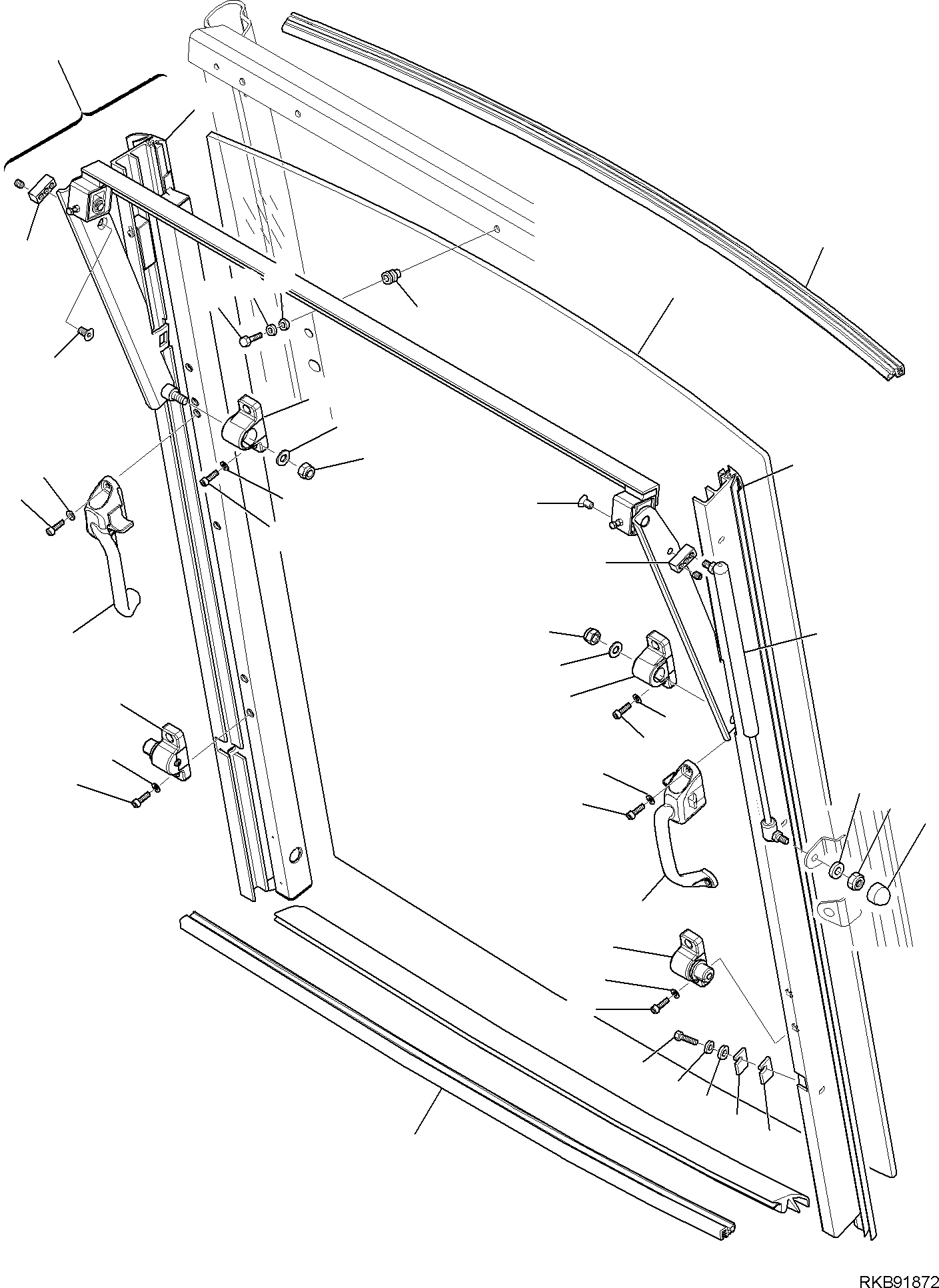REAR WINDOW FRAME, ASSEMBLY 42N-56-12240 KOMATSU