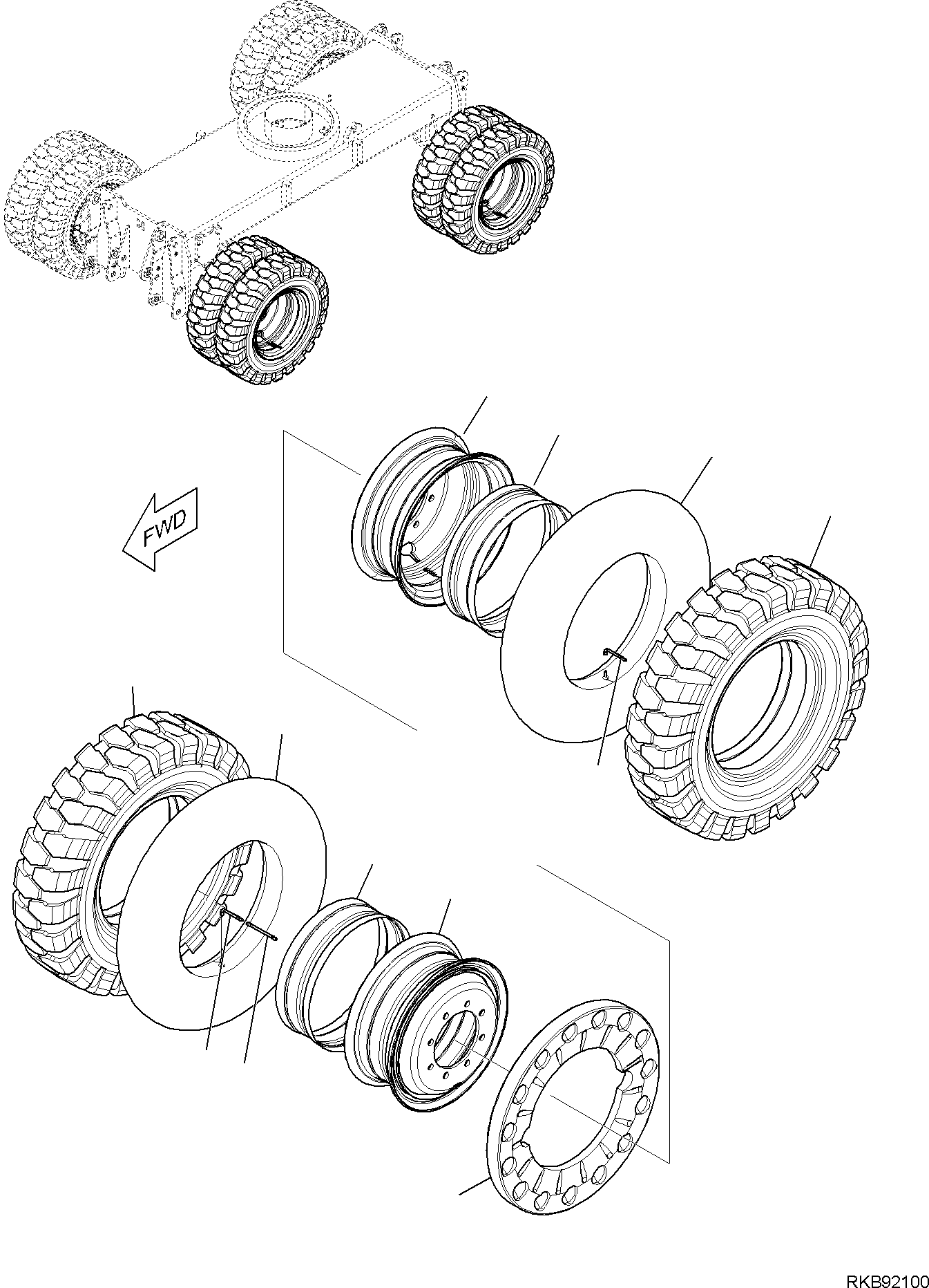TYRE 9.00X20 PR14 226-980-1111 KOMATSU
