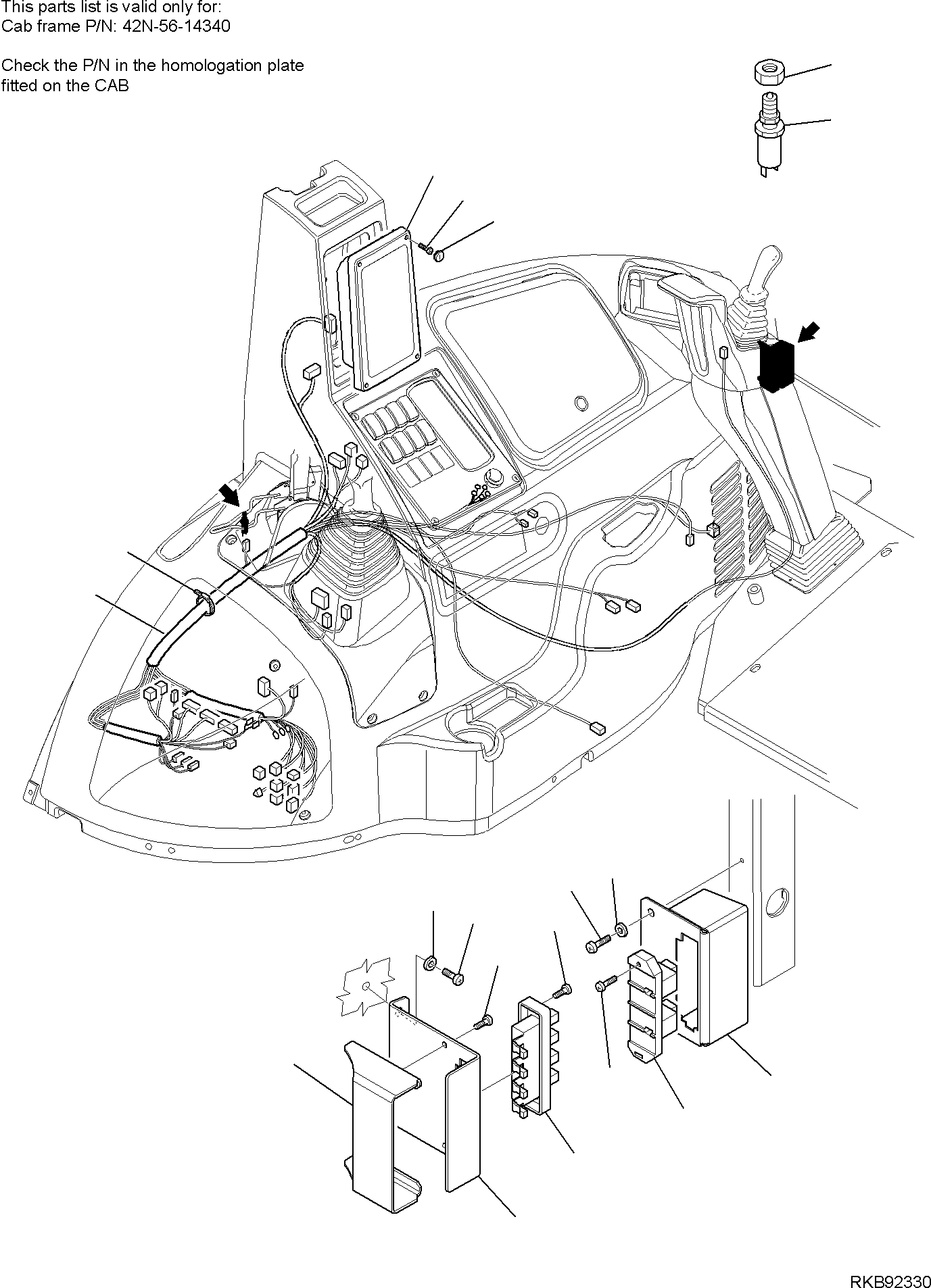 WIRING HARNESS, CAB LINE 42N-06-14210 KOMATSU