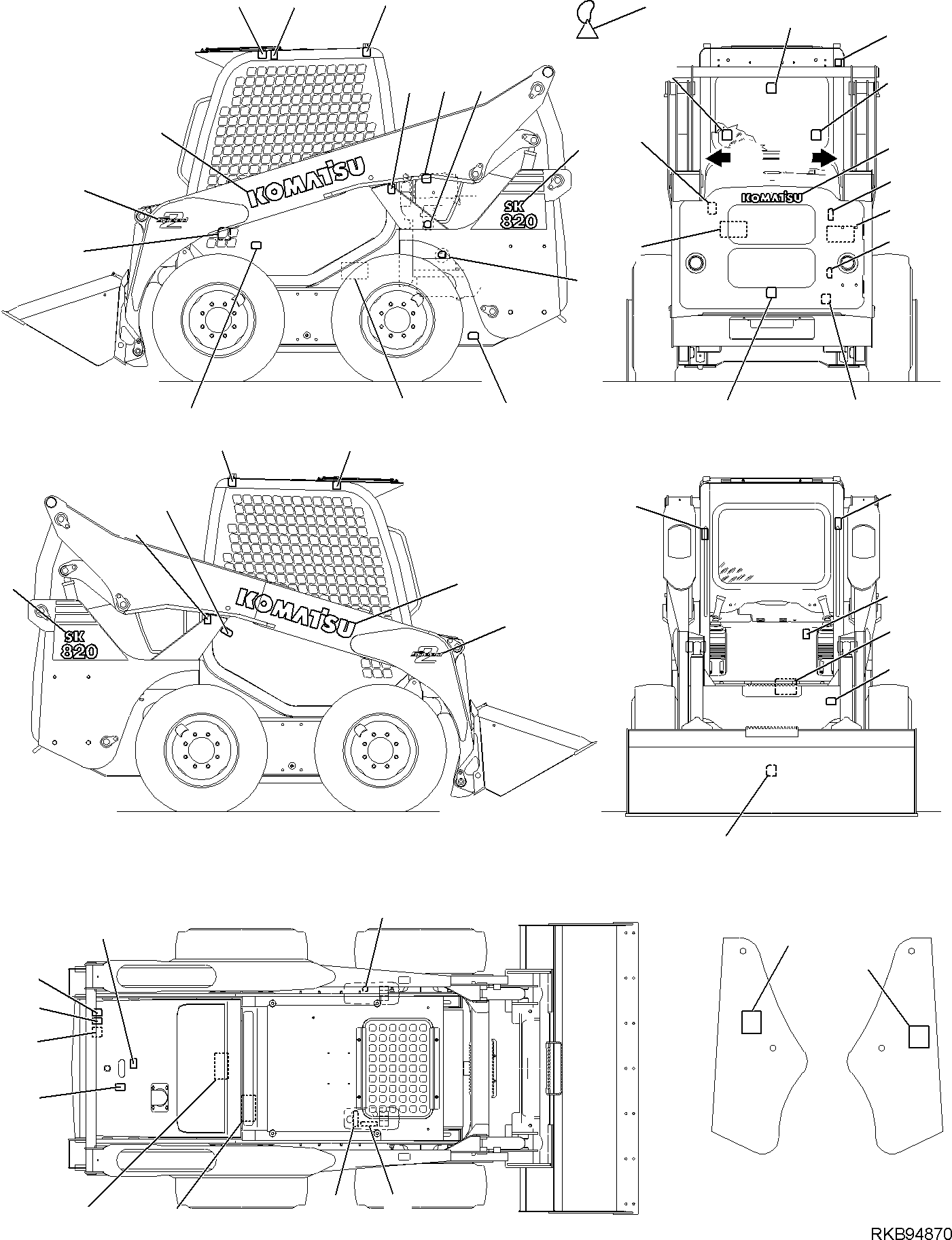 PLATE, OIL-CHART 37B-98-17960 KOMATSU