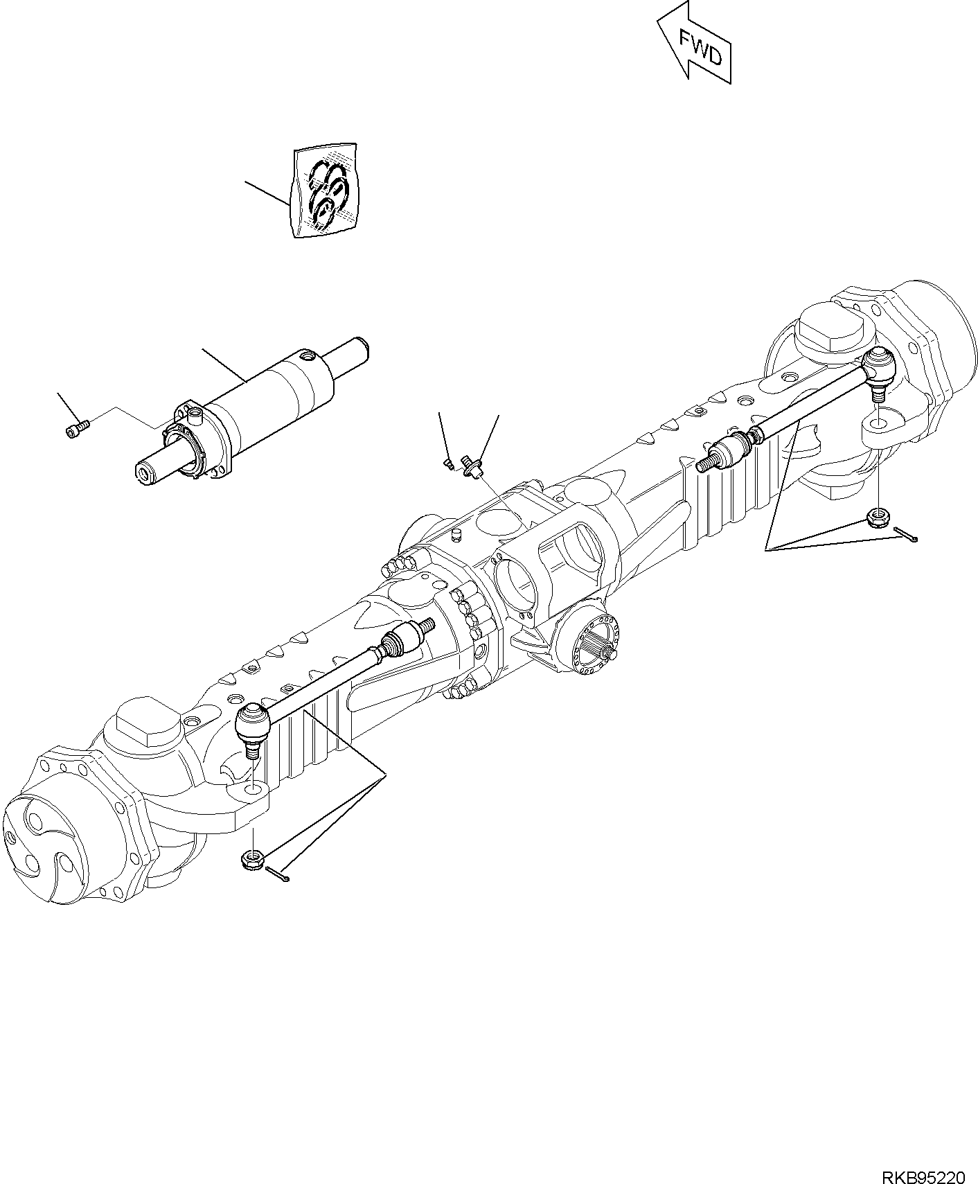 CYLINDER, ASSEMBLY DGD2122463323 KOMATSU