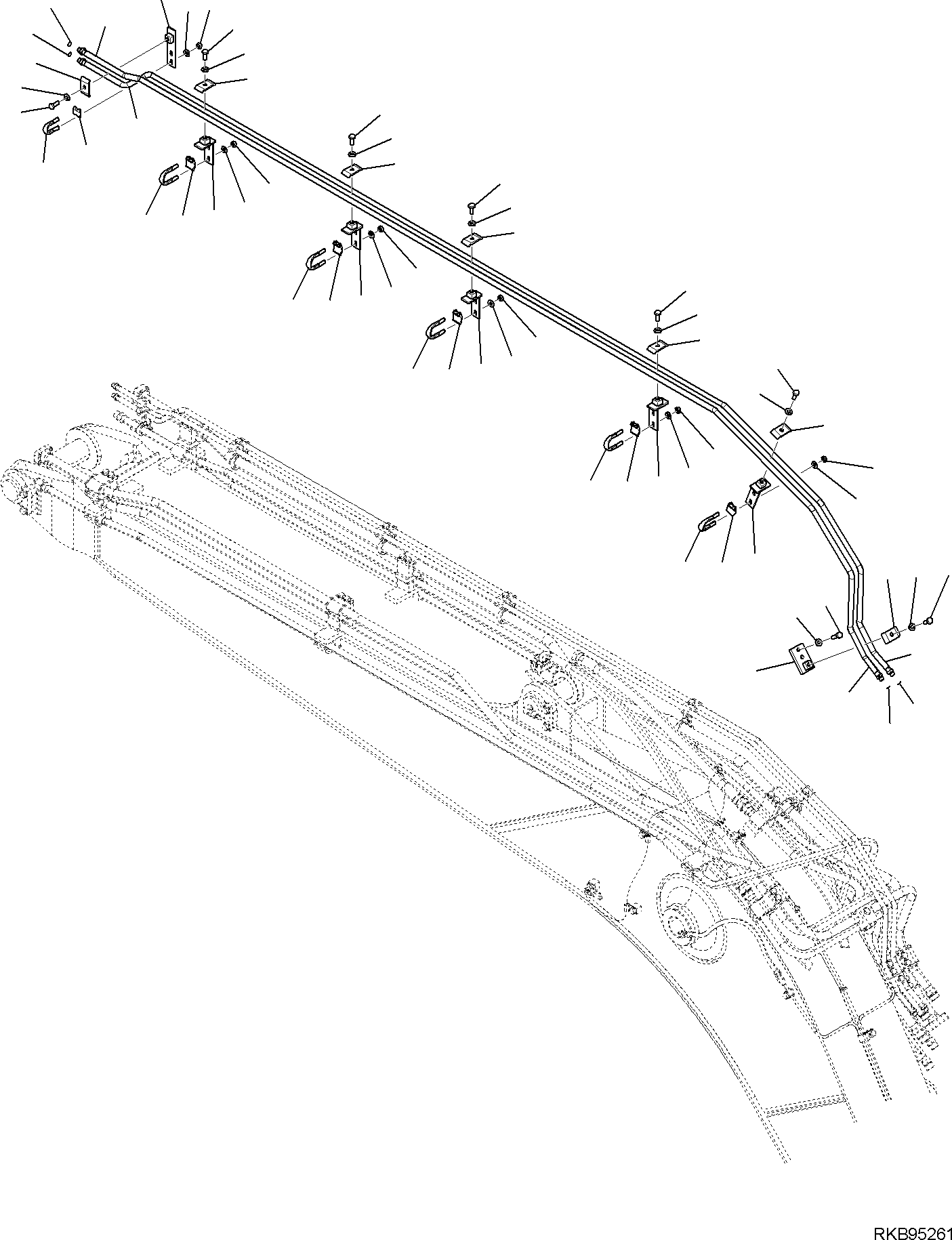 TUBE, GALVANIZED VERSION 22B-62-R1160 KOMATSU