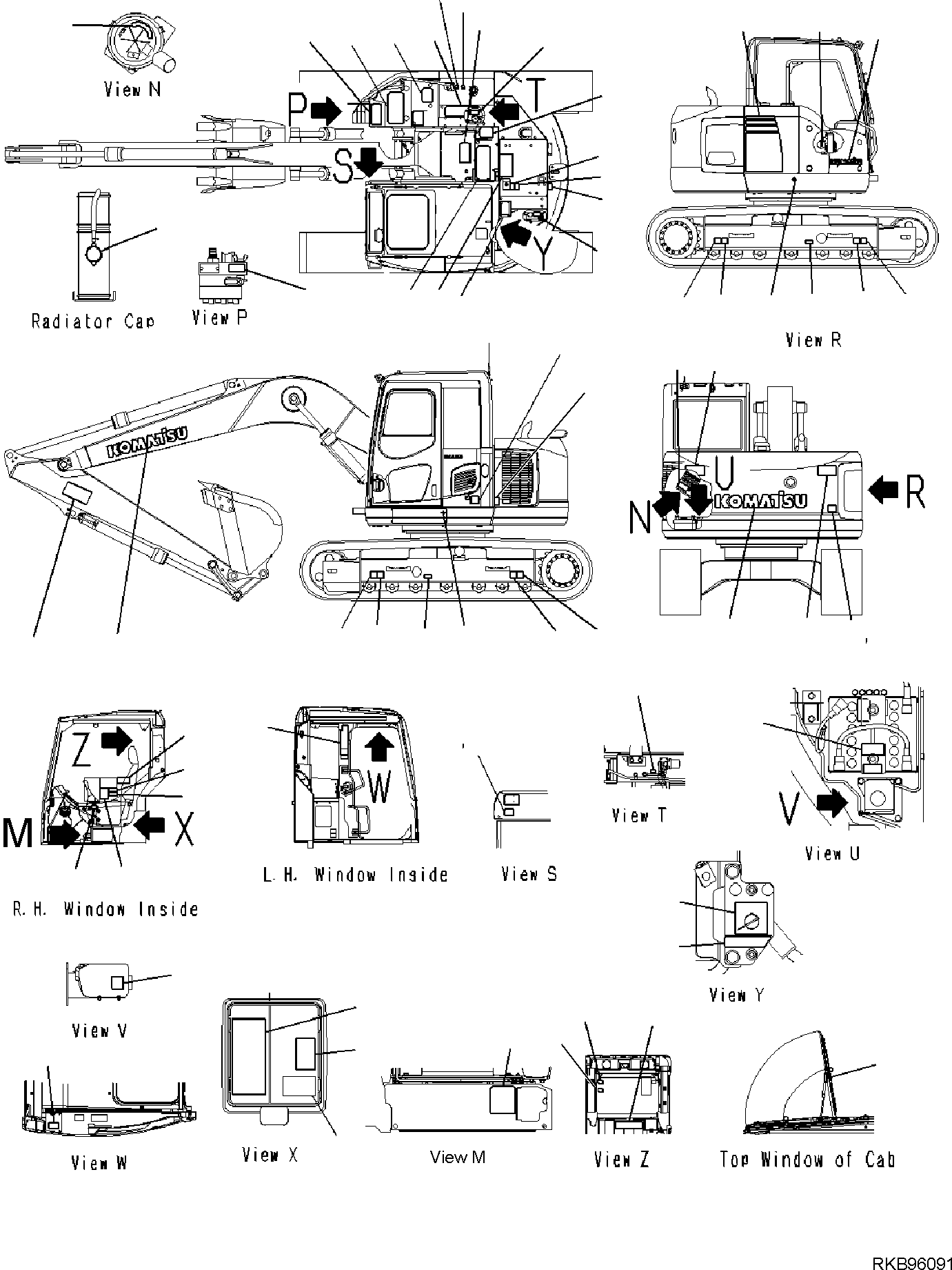 PLATE, FUSES DIAGRAM 22B-00-31642 KOMATSU