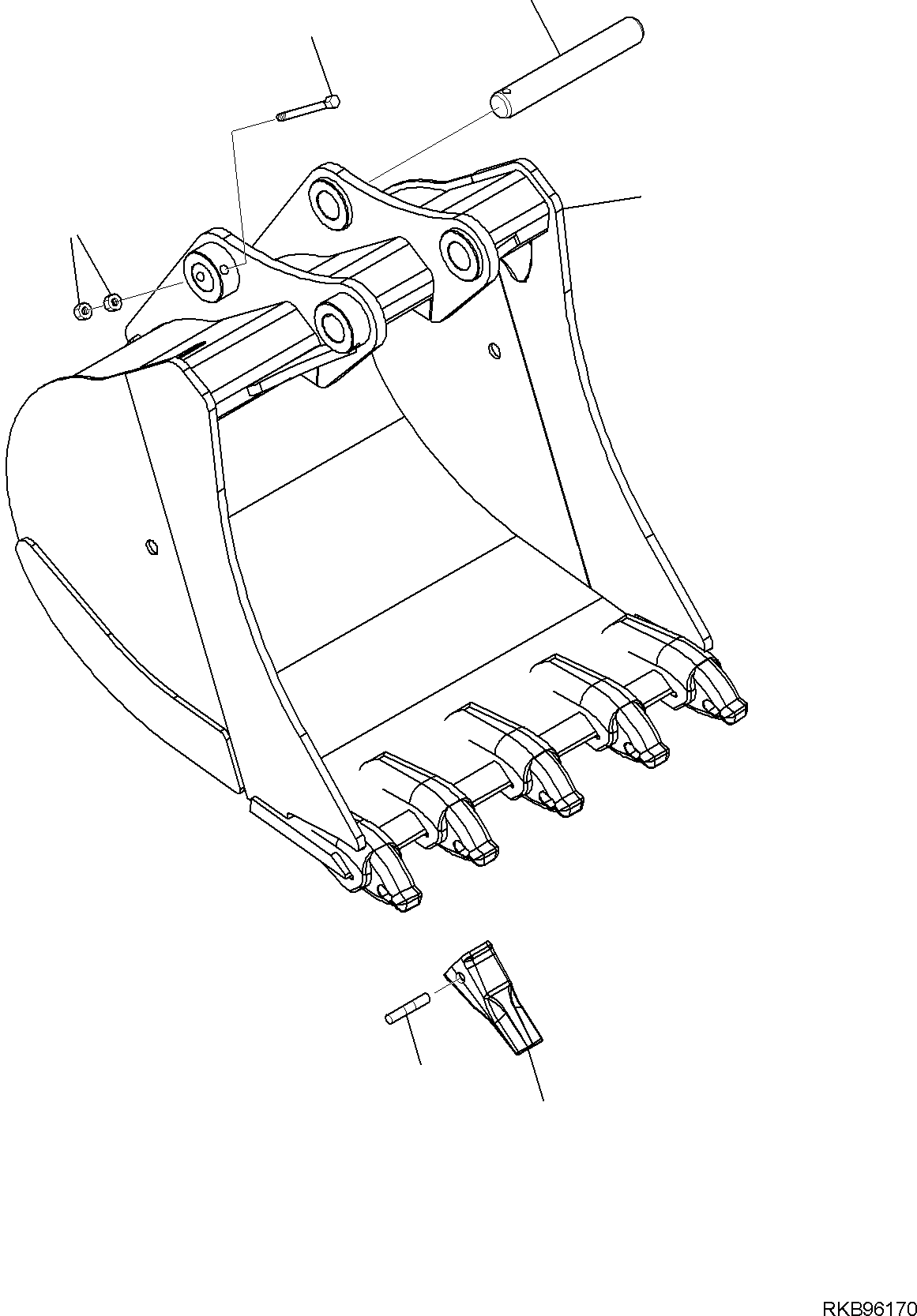 BUCKET, 1000 MM 21D-70-32050 KOMATSU