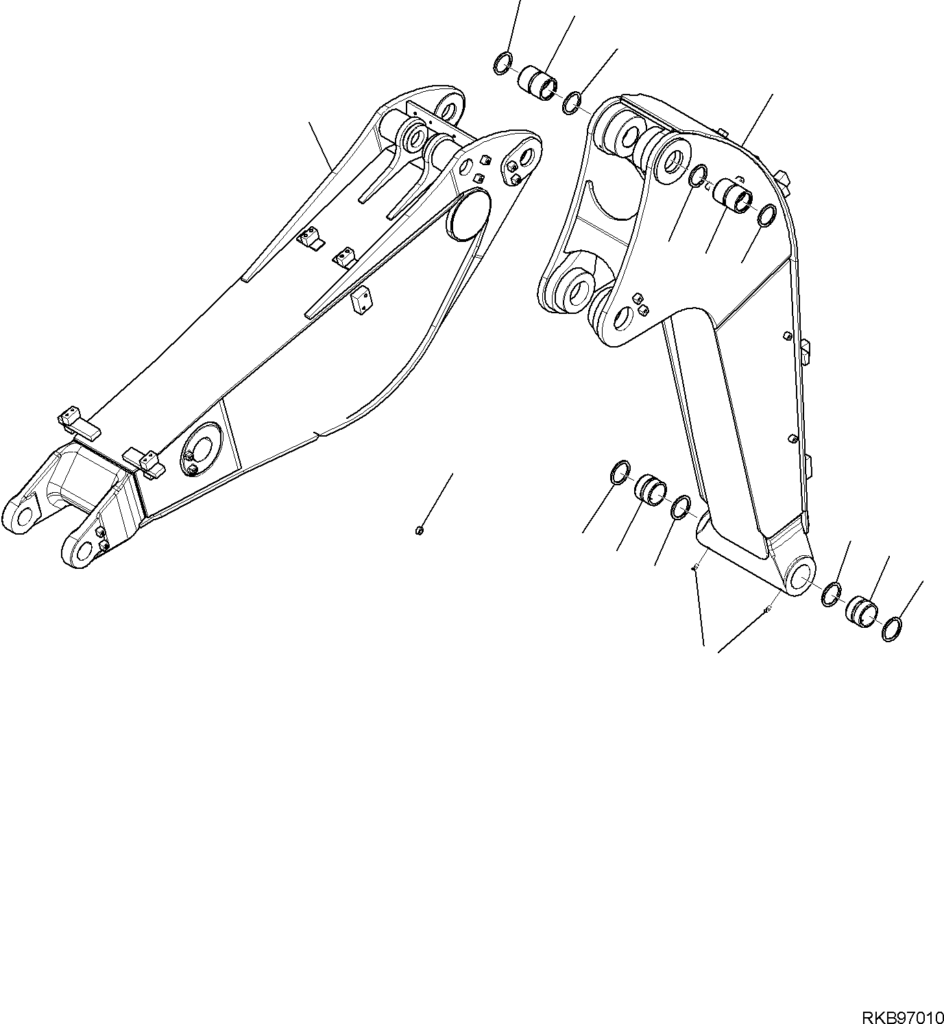 2-PIECE BOOM FIRST 227-70-21101 KOMATSU