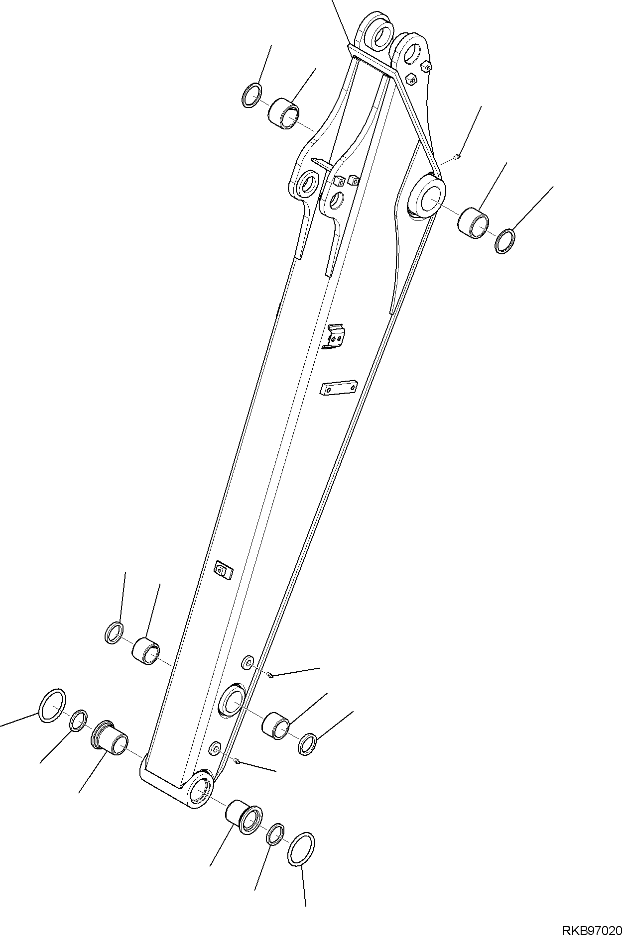 ARM 1850 MM, ASSEMBLY 227-70-12302 KOMATSU