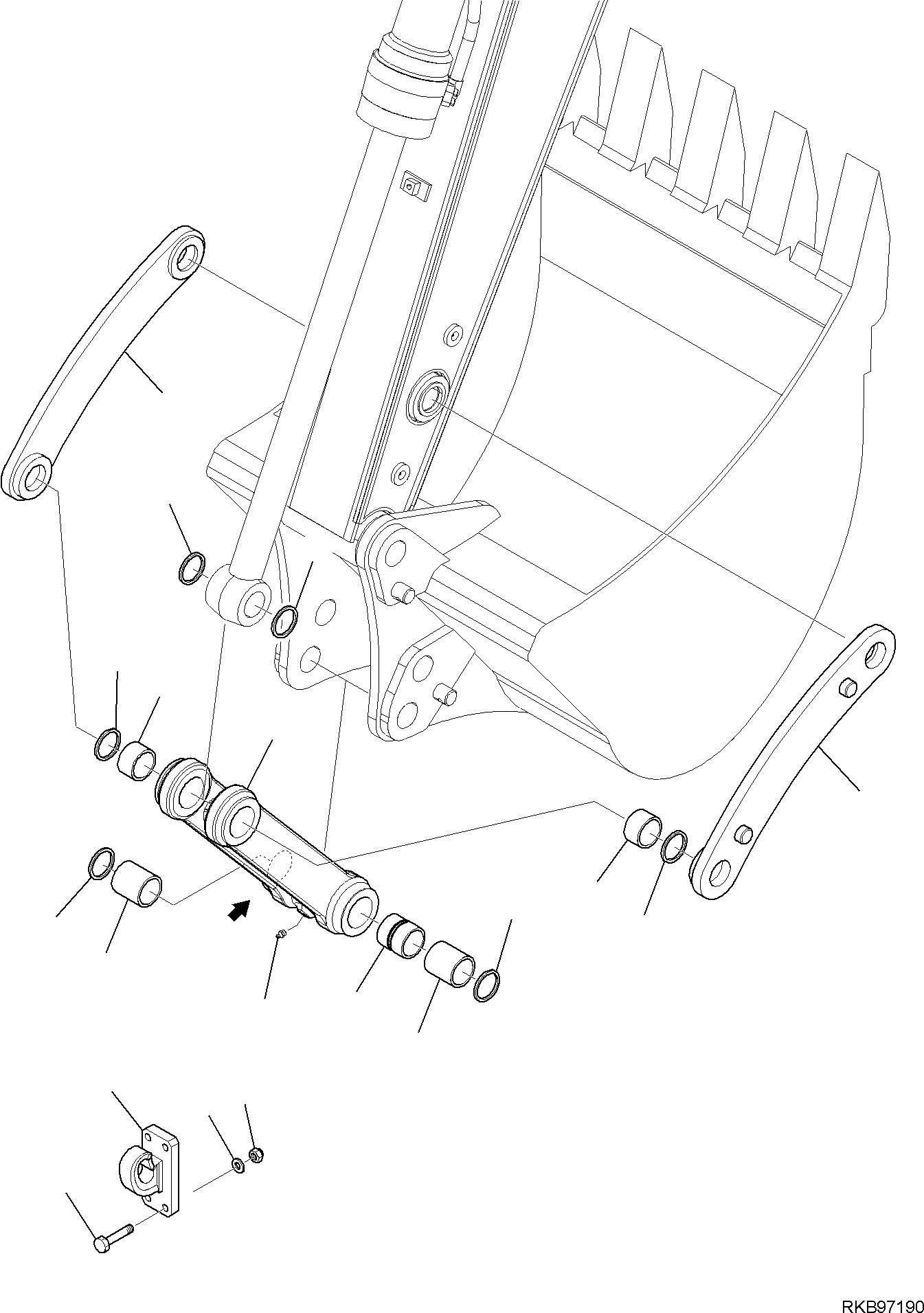 Рычаг 21W-09-R5861 KOMATSU