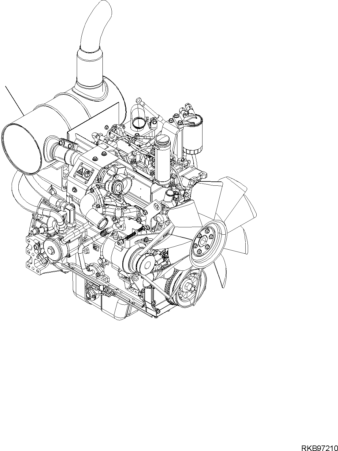 ENGINE, ASSEMBLY 6271-K0-RA30 KOMATSU
