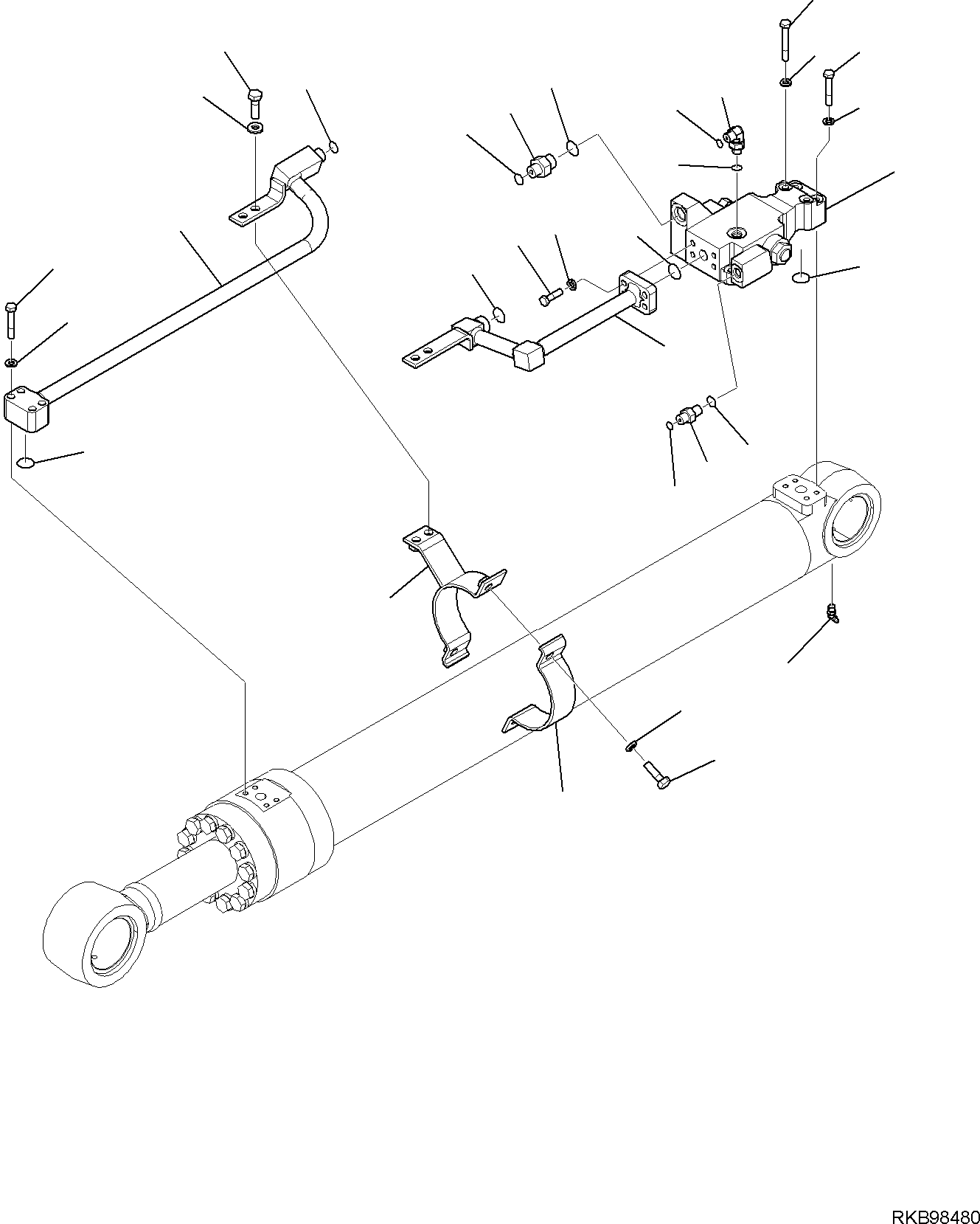 TUBE, R.H. GALVANIZED VERSION 22B-62-RA490 KOMATSU