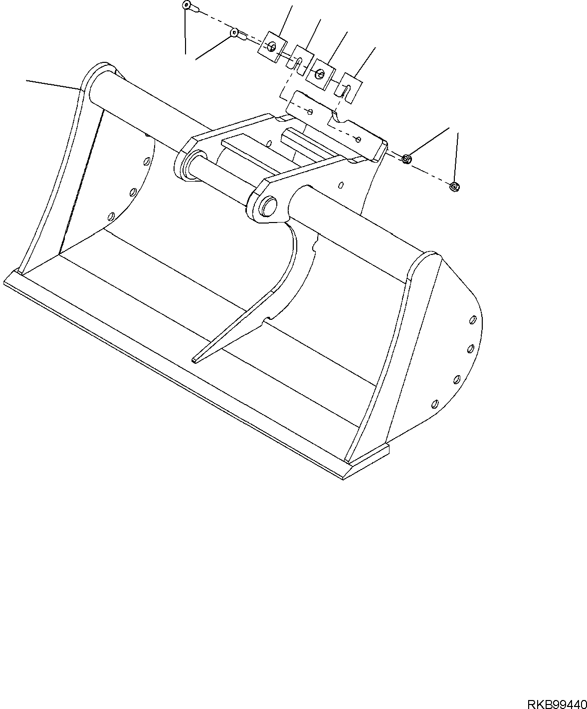 BUCKET, L=1000 MM 22L-09-R6610 KOMATSU