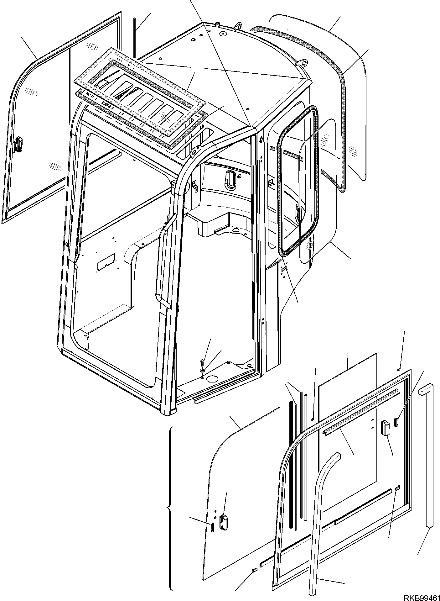 GLASS, FRONT 2A1-54-15551 KOMATSU