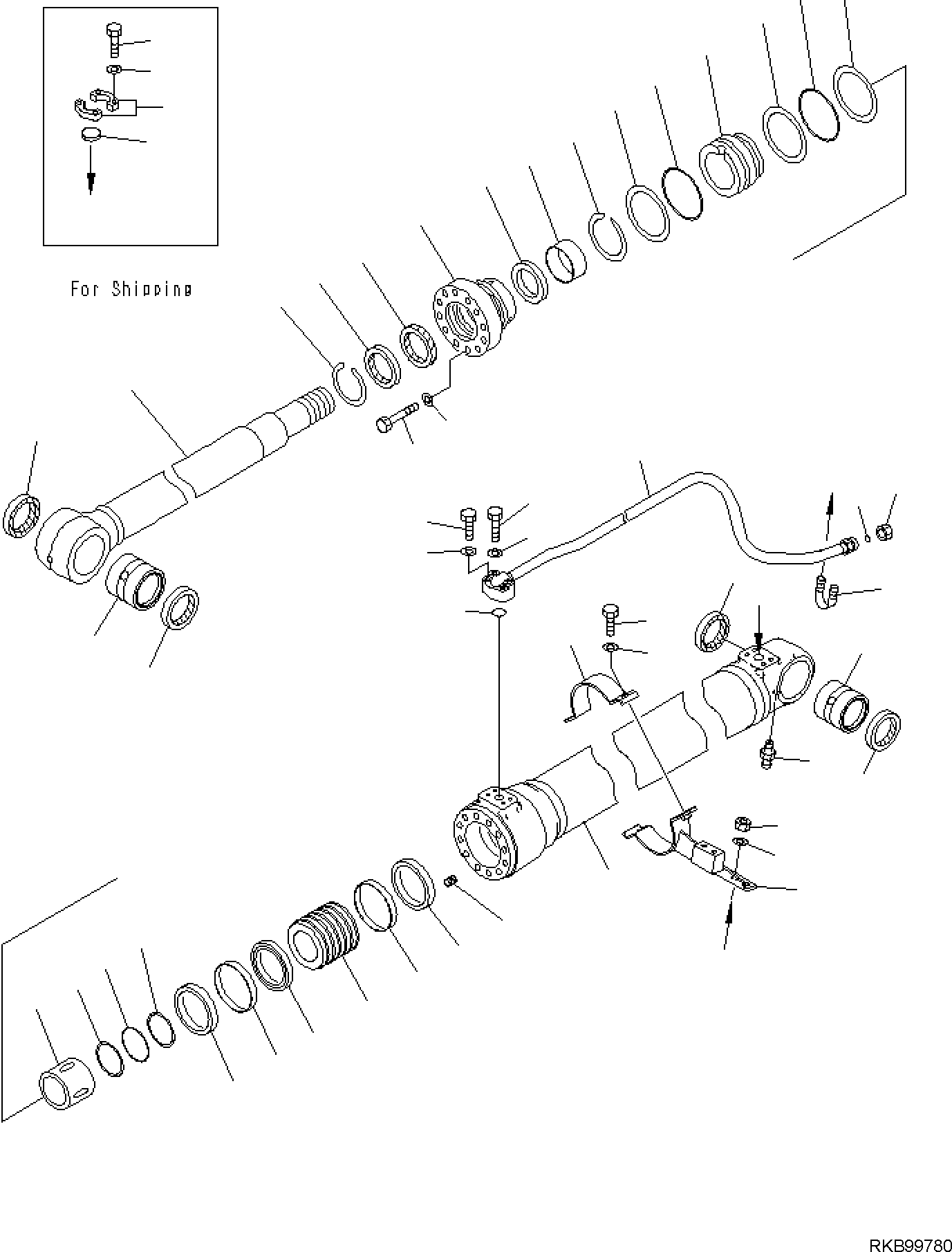 CYLINDER, ASSEMBLY 707-H1-X2660 KOMATSU