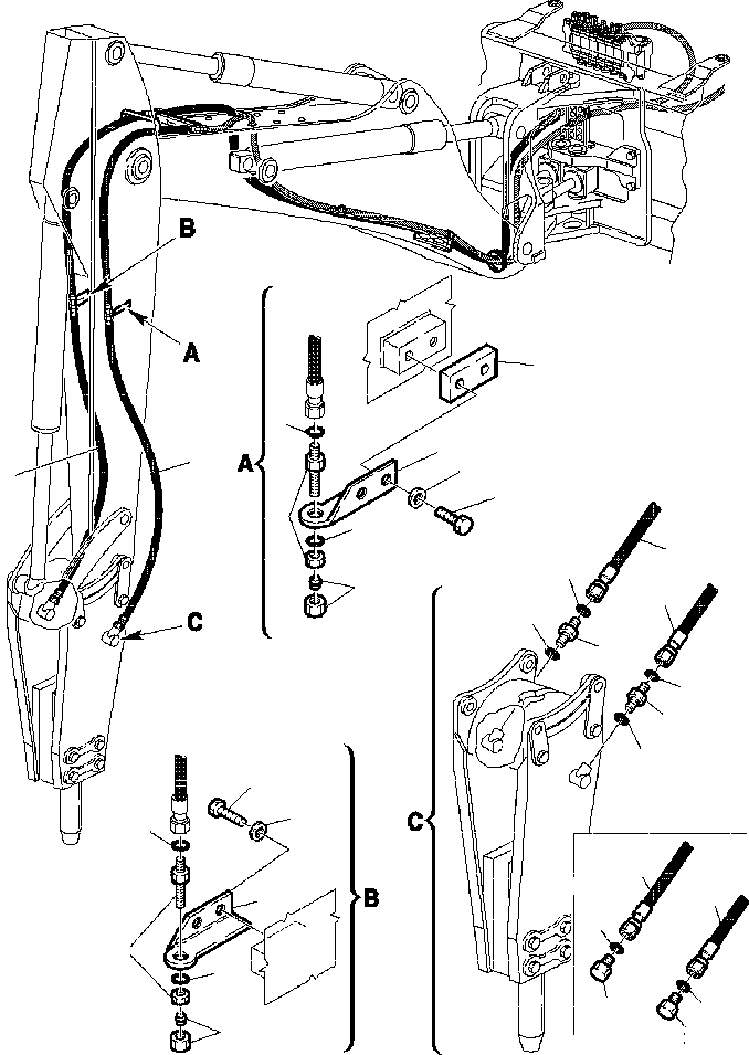 BRACKET, L.H. SUPPORT 312743609 KOMATSU