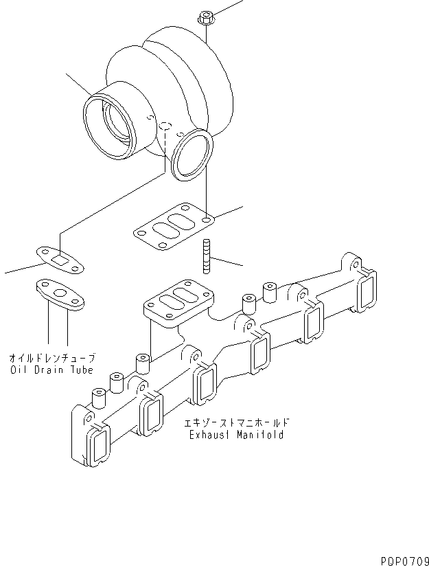TURBOCHARGER ASS'Y,(SEE FIG.A153P-02A1) (6735-81-8180) KOMATSU