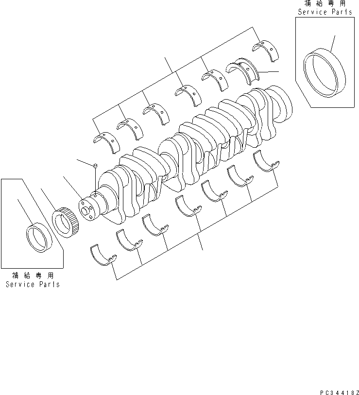 Упорный вкладыш 6736-29-8730 KOMATSU