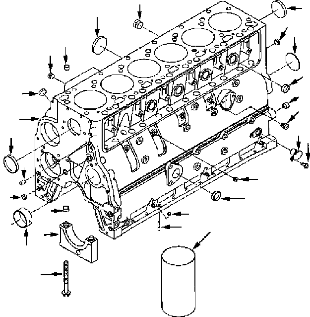 Блок цилиндров 6735-21-1103 KOMATSU