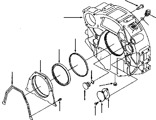 REAR, CRANK REAR SERVICE KIT 6732-21-6231 KOMATSU