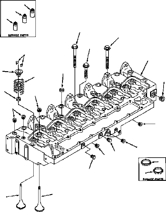 Головка цилиндра 6731-12-1390 KOMATSU