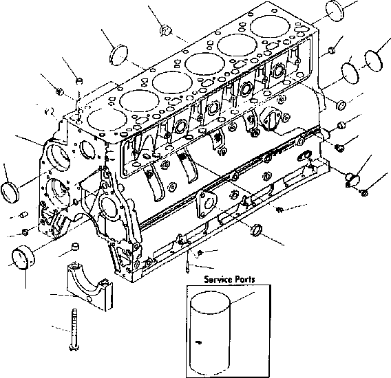 CYLINDER BLOCK A. 6736-21-1160 KOMATSU