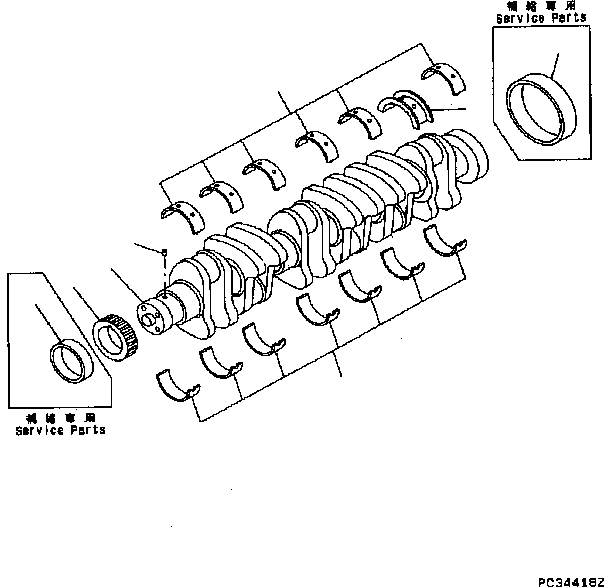CRANKSHAFT ASS'Y 6736-31-1111 KOMATSU