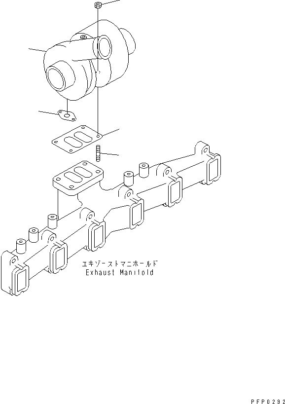 TURBOCHARGER ASS'Y,(SEE FIG.A153P-02A0) (6736-81-8200) KOMATSU
