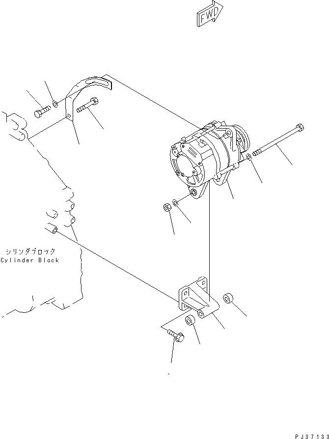 ALTERNATOR A. (35A),(B) (600-821-7370) KOMATSU